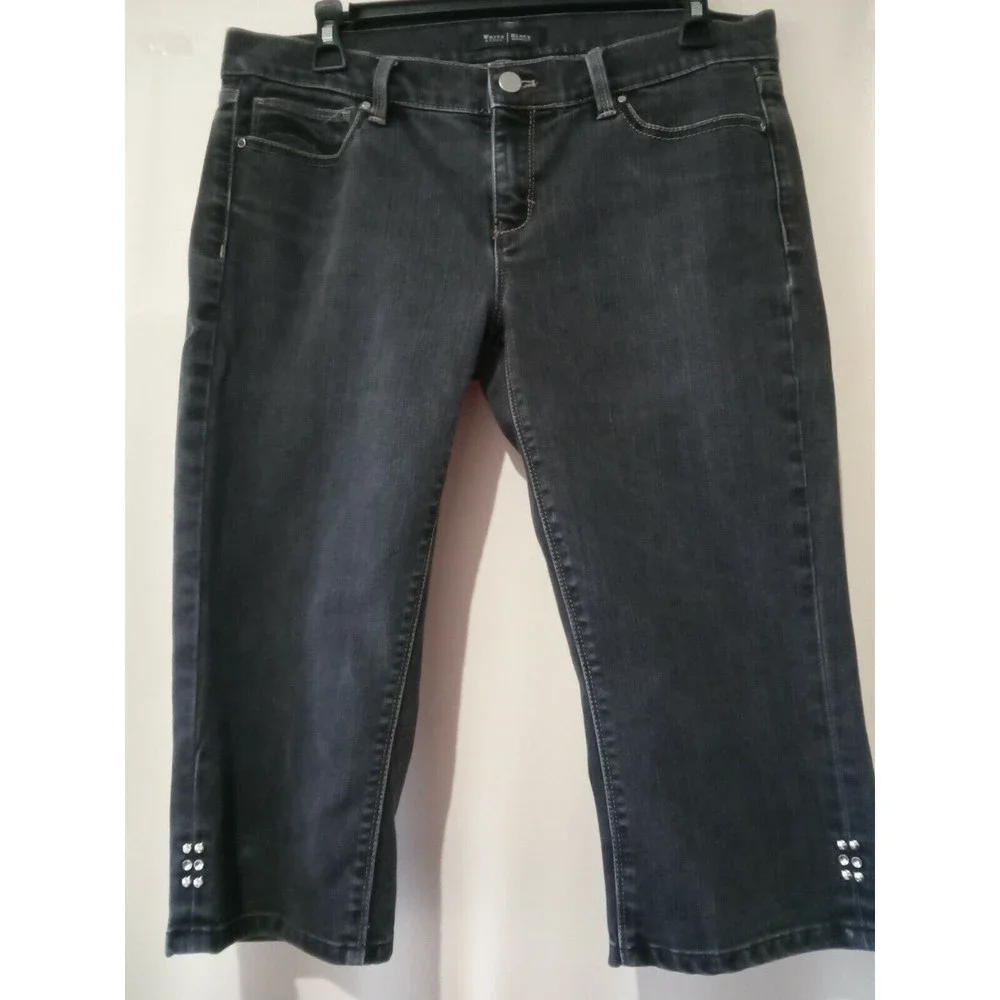 WHITE HOUSE BLACK MARKET Noir Women's Capri Size 6 ( 961)